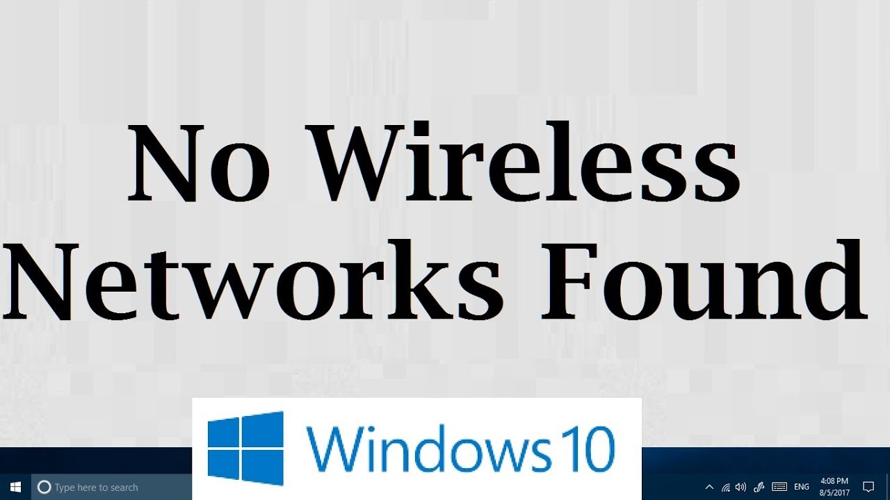 Windows 8 No Wireless Networks